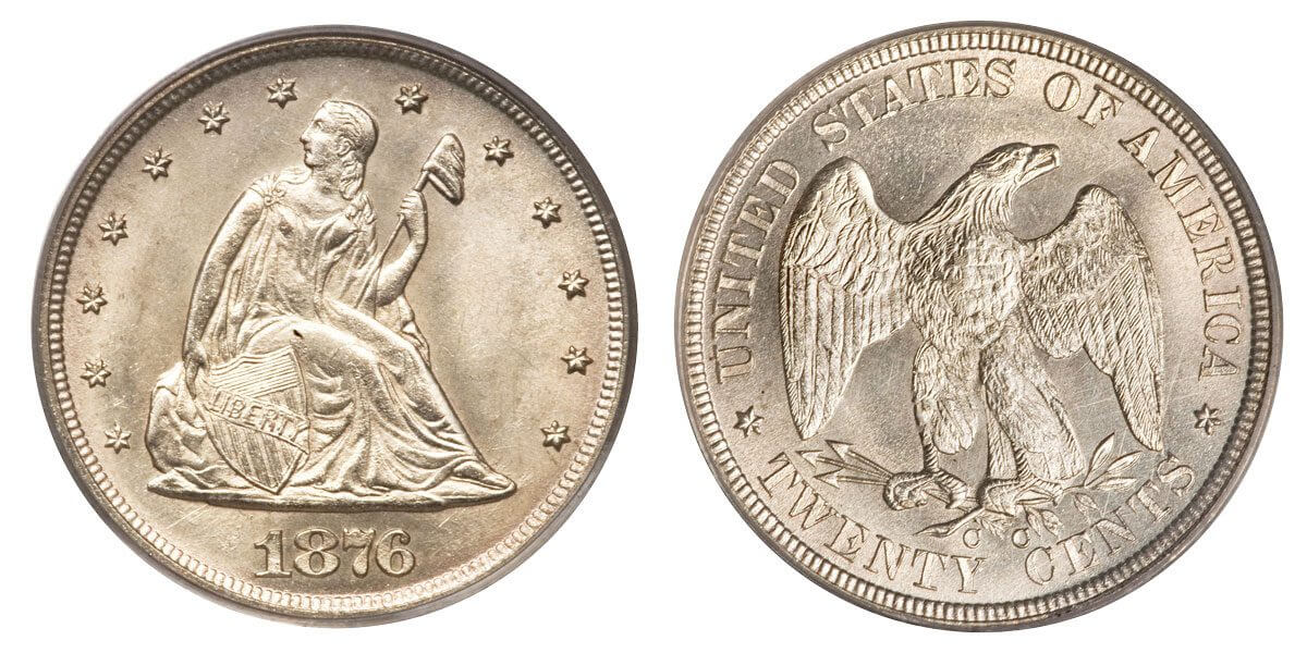 US coin twenty cent piece